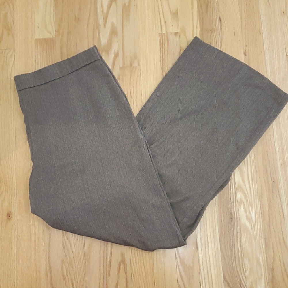 Catherine's 1x brown and black Chevron dress pants